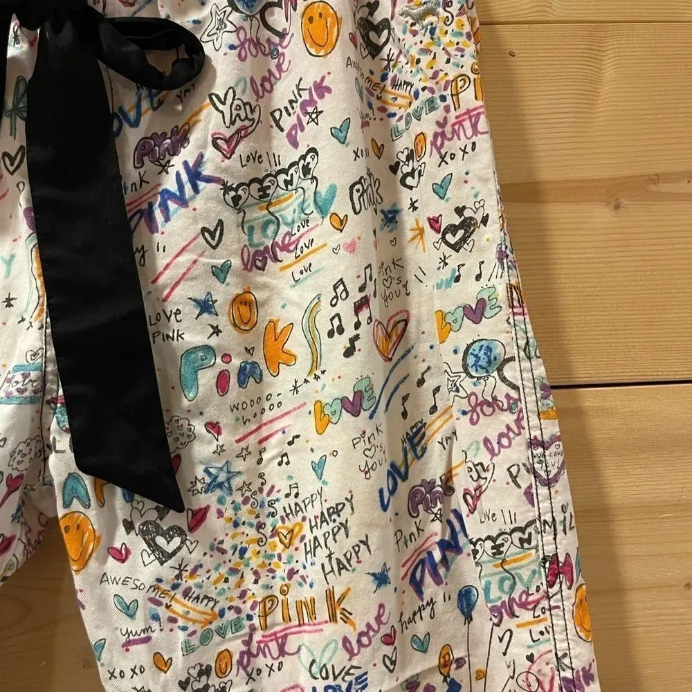 VS PINK rare doodle detailed pants XS
